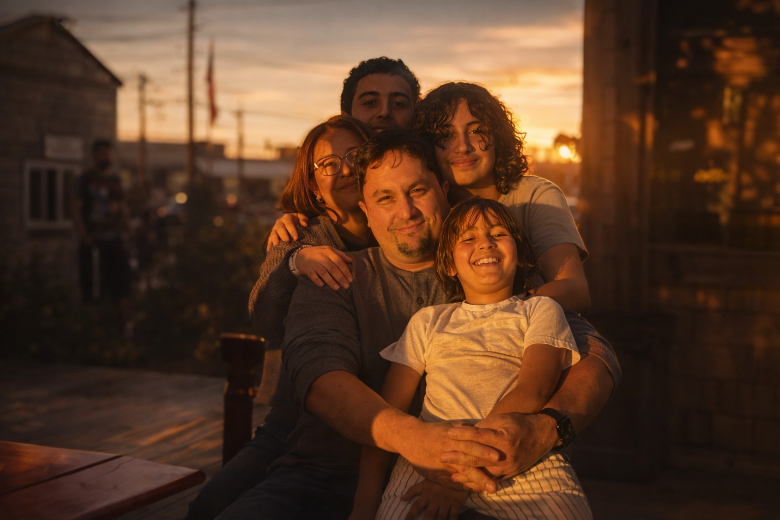 Daniel Rivera Fontan with his family in Polk County